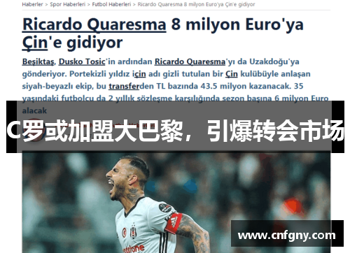 C罗或加盟大巴黎,引爆转会市场 C罗或加盟大巴黎,引爆转会市场